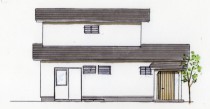 辻部邸立面図